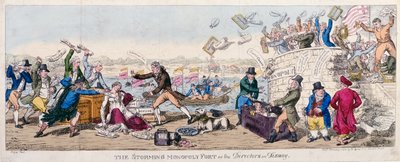 De bestorming van Monopoly Fort of De directeuren in wanhoop, gepubliceerd 1813 door Argus